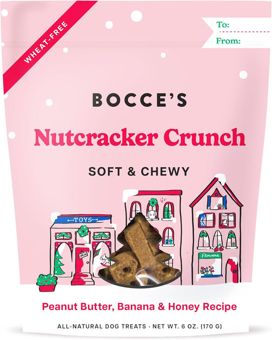 Nutcracker Crunch Soft & Chewy Dog Treats, All-Natural Wheat-Free Christmas Dog Treats, 6 Oz