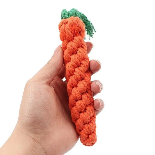 1Pc Pet Knot Toy for Dog and Cat Carrot Shape Dog Chew